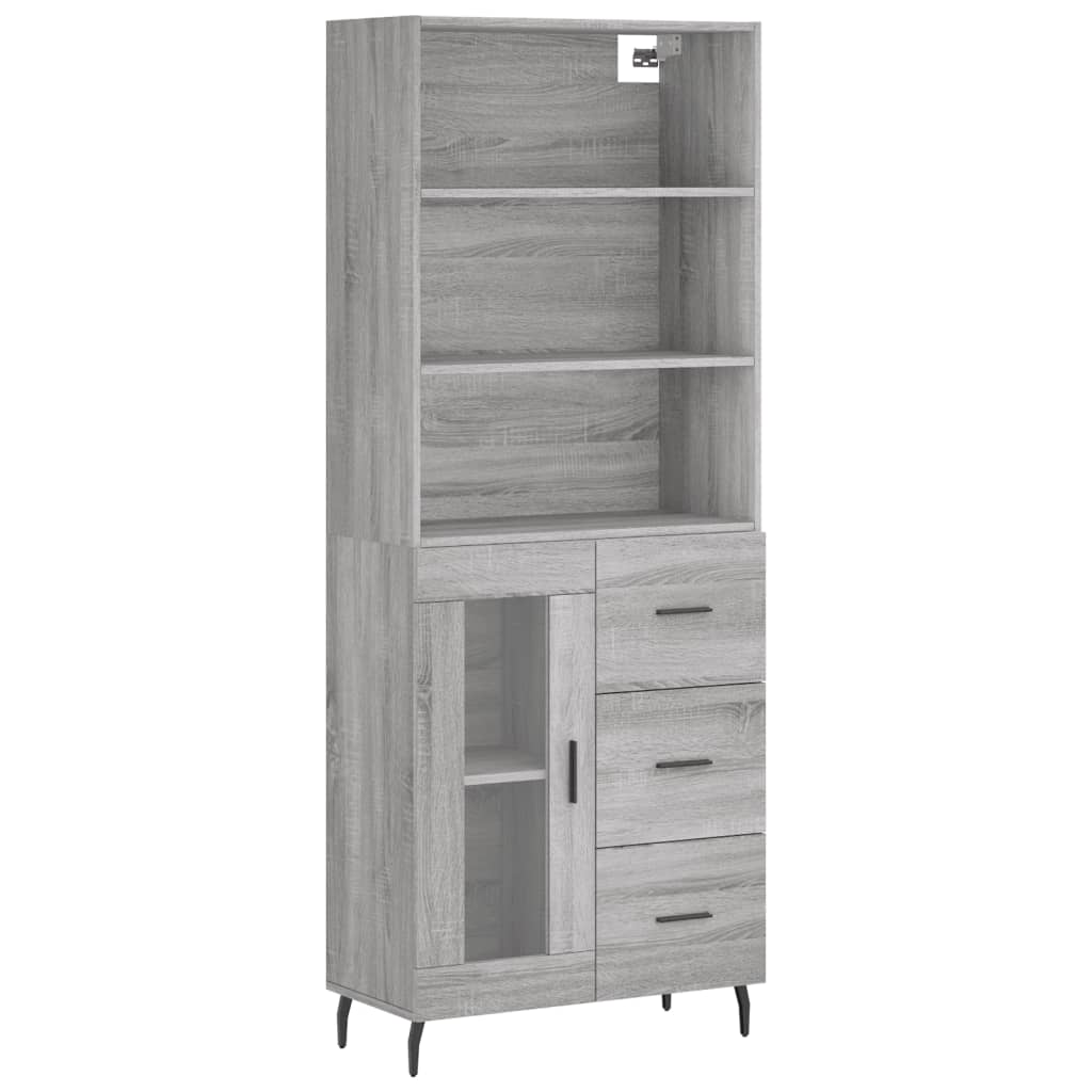 Ντουλάπι Γκρι Sonoma 69,5 x 34 x 180 εκ. Επεξεργασμένο Ξύλο