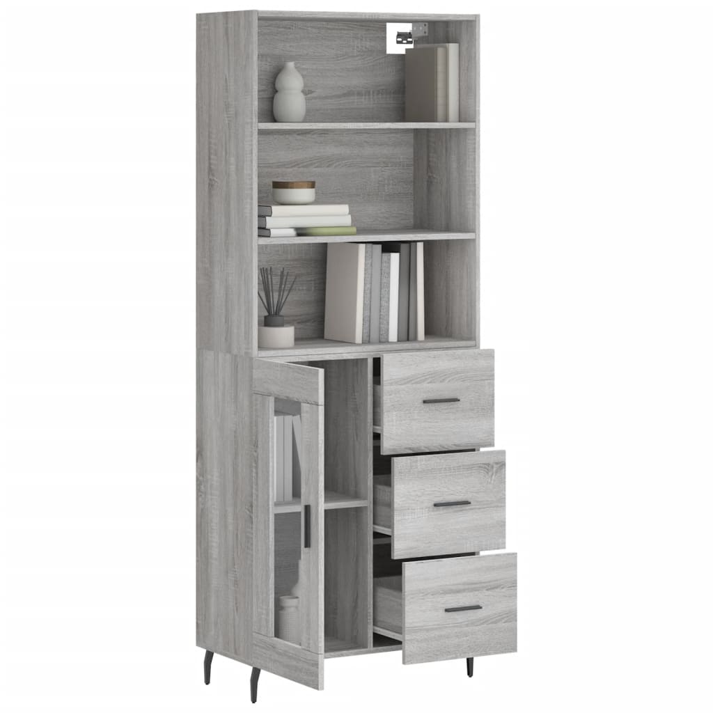 Ντουλάπι Γκρι Sonoma 69,5 x 34 x 180 εκ. Επεξεργασμένο Ξύλο