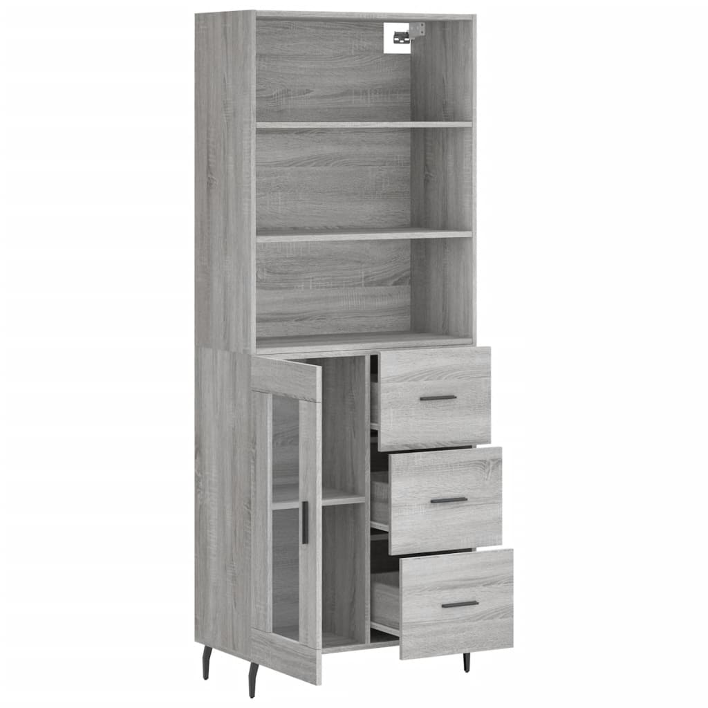 Ντουλάπι Γκρι Sonoma 69,5 x 34 x 180 εκ. Επεξεργασμένο Ξύλο