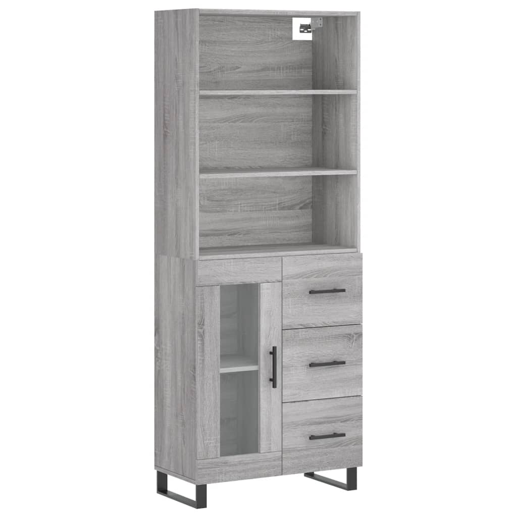 Ντουλάπι Γκρι Sonoma 69,5 x 34 x 180 εκ. Επεξεργασμένο Ξύλο