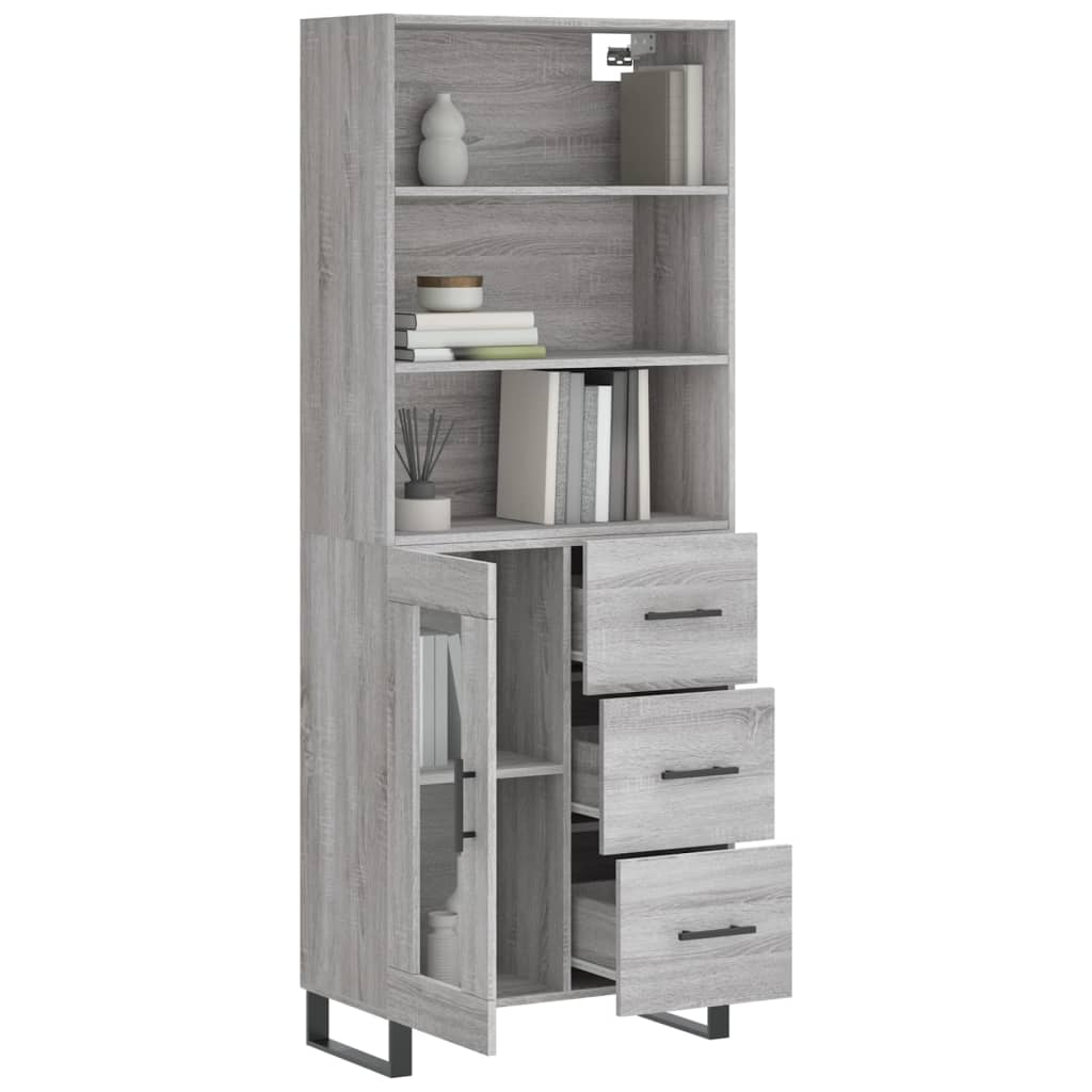 Ντουλάπι Γκρι Sonoma 69,5 x 34 x 180 εκ. Επεξεργασμένο Ξύλο