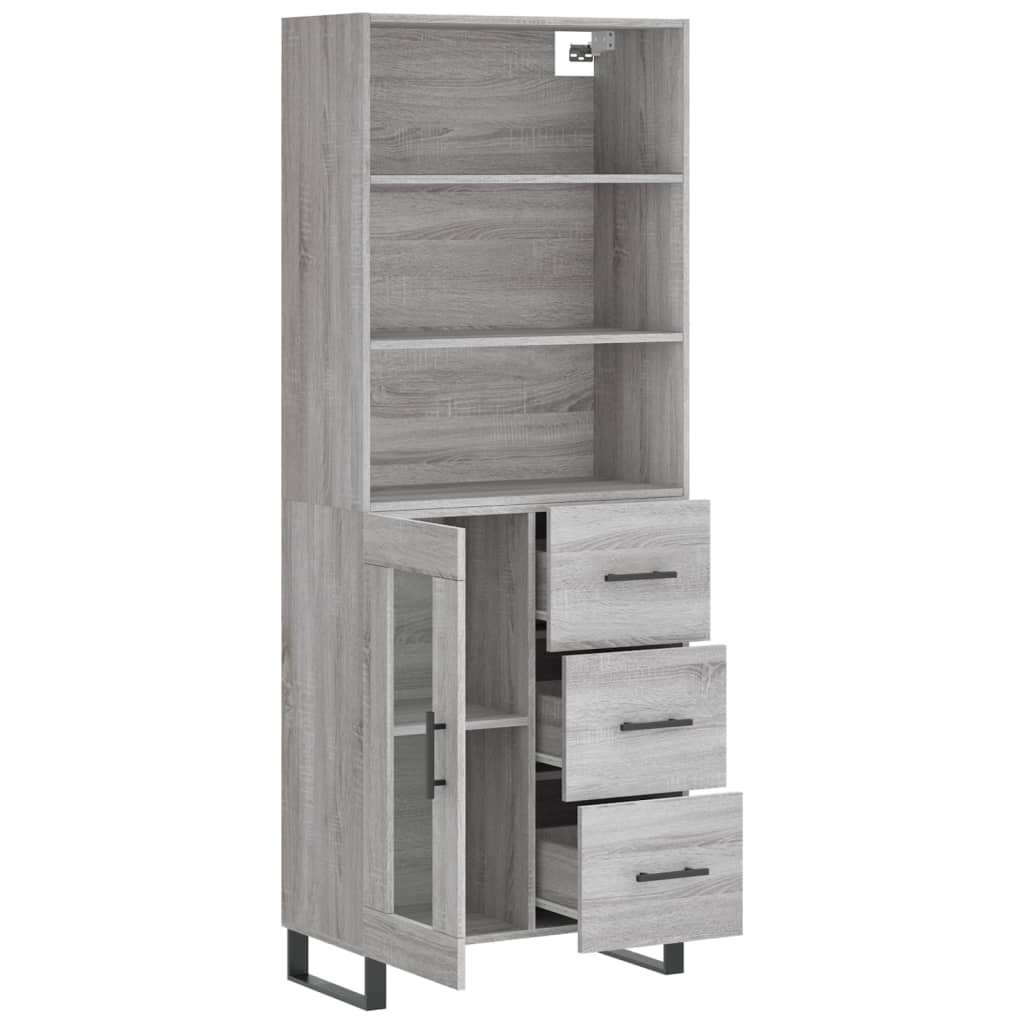 Ντουλάπι Γκρι Sonoma 69,5 x 34 x 180 εκ. Επεξεργασμένο Ξύλο