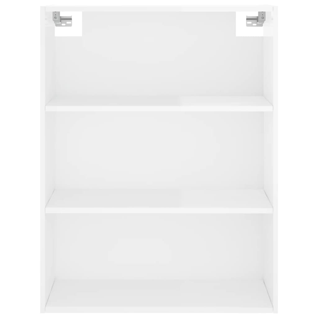 Ντουλάπι Γυαλ. Λευκό 69,5x32,5x180 εκ. Επεξεργασμένο Ξύλο