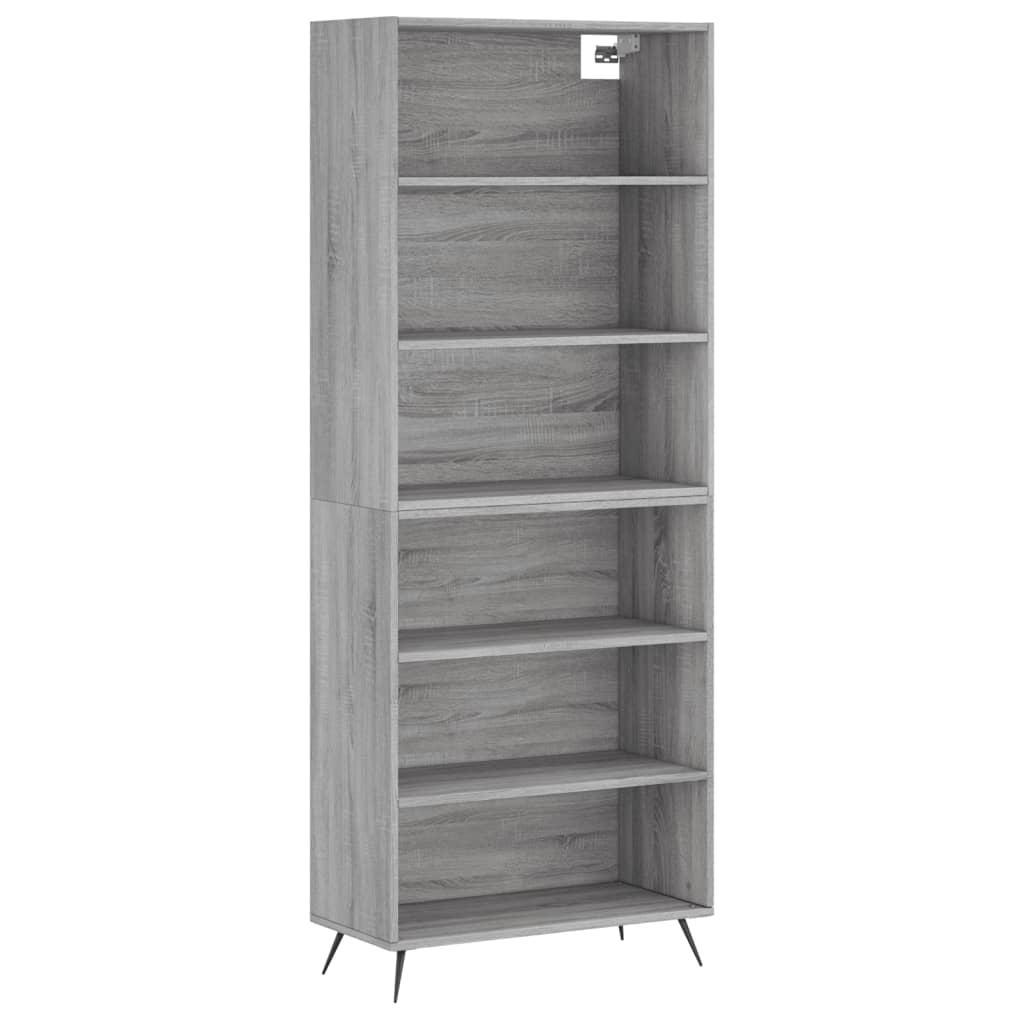 Ντουλάπι Sonoma Γκρι 69,5x32,5x180 εκ. Επεξεργασμένο Ξύλο