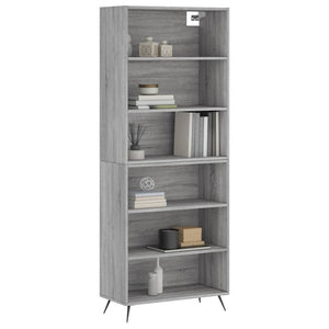 Ντουλάπι Sonoma Γκρι 69,5x32,5x180 εκ. Επεξεργασμένο Ξύλο