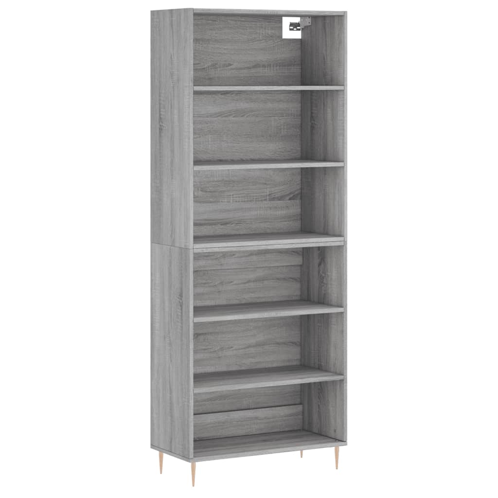 Ντουλάπι Sonoma Γκρι 69,5x32,5x180 εκ. Επεξεργασμένο Ξύλο
