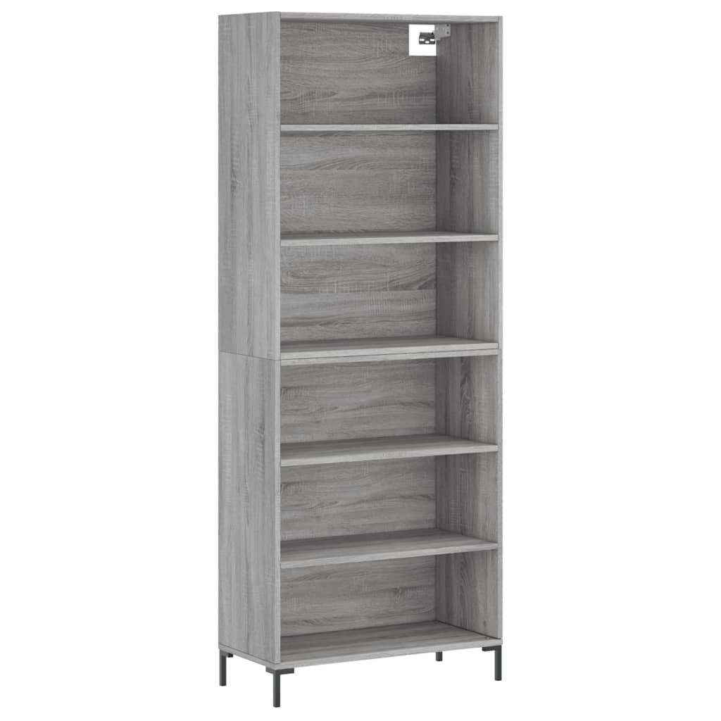 Ντουλάπι Sonoma Γκρι 69,5x32,5x180 εκ. Επεξεργασμένο Ξύλο