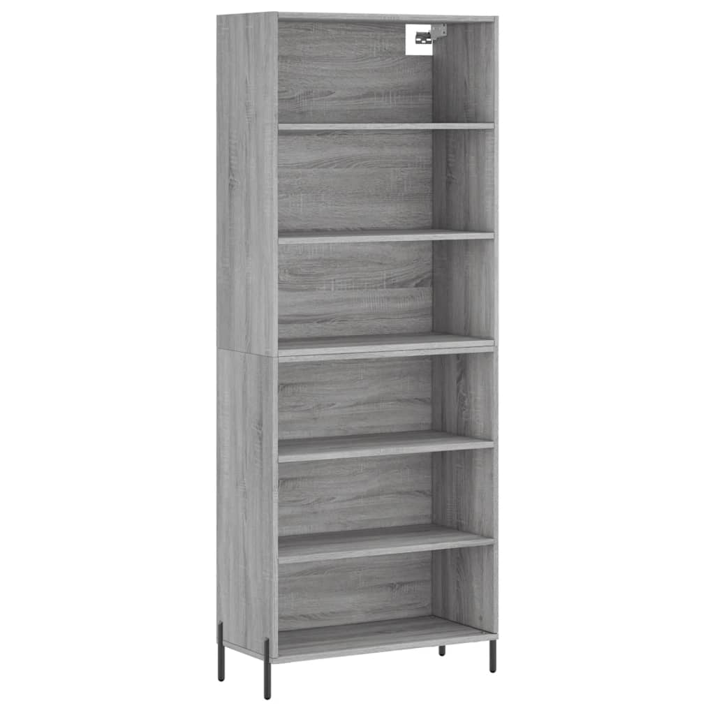 Ντουλάπι Sonoma Γκρι 69,5x32,5x180 εκ. Επεξεργασμένο Ξύλο