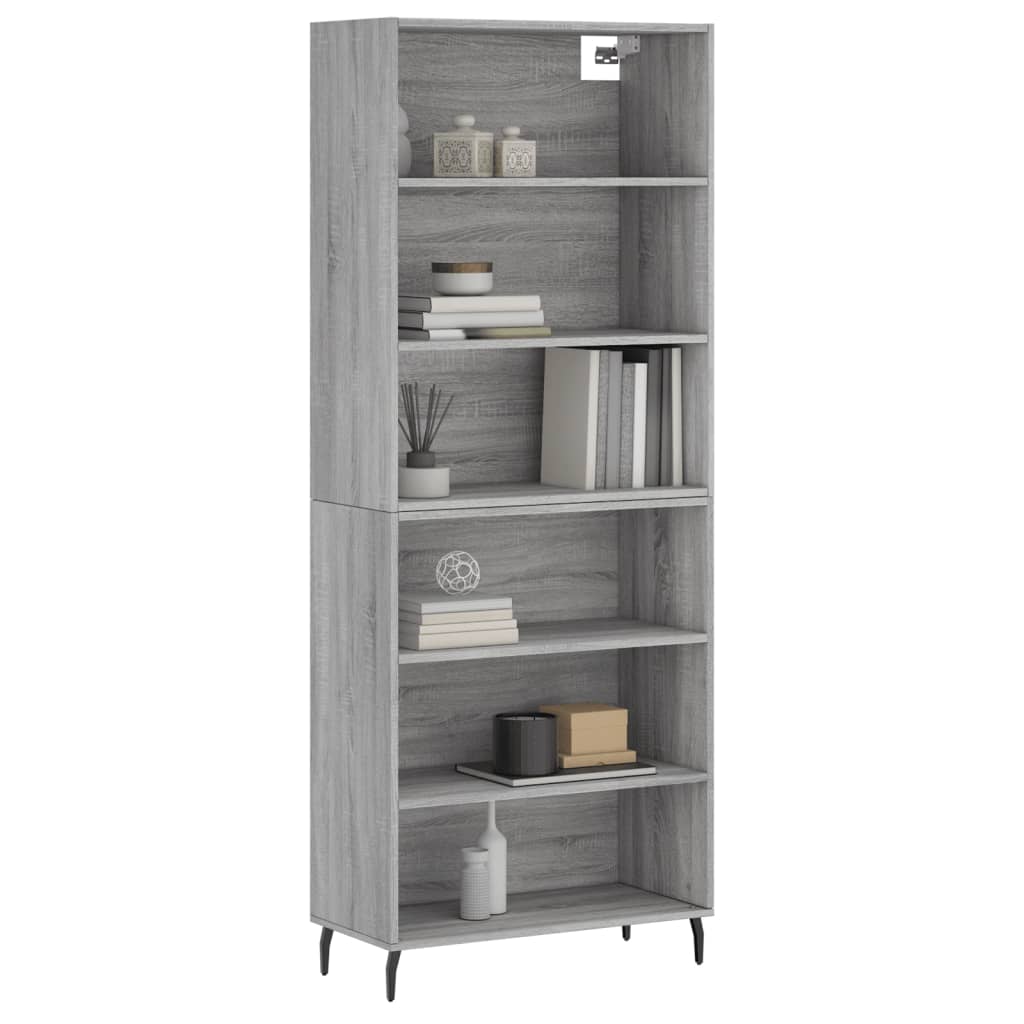 Ντουλάπι Sonoma Γκρι 69,5x32,5x180 εκ. Επεξεργασμένο Ξύλο