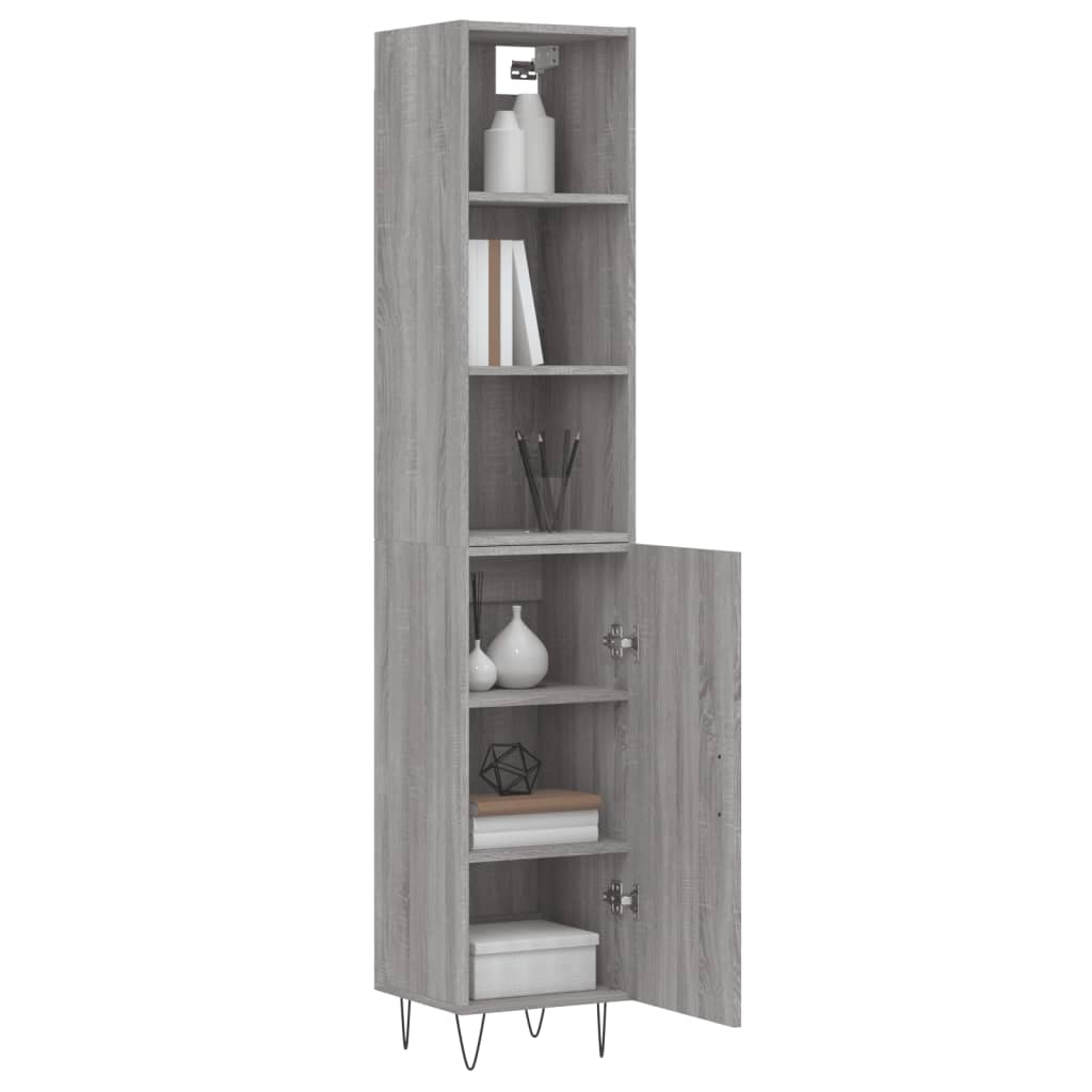 Μπουφές Sonoma Γκρι 34,5 x 34 x 180 εκ. από Επεξεργασμένο Ξύλο