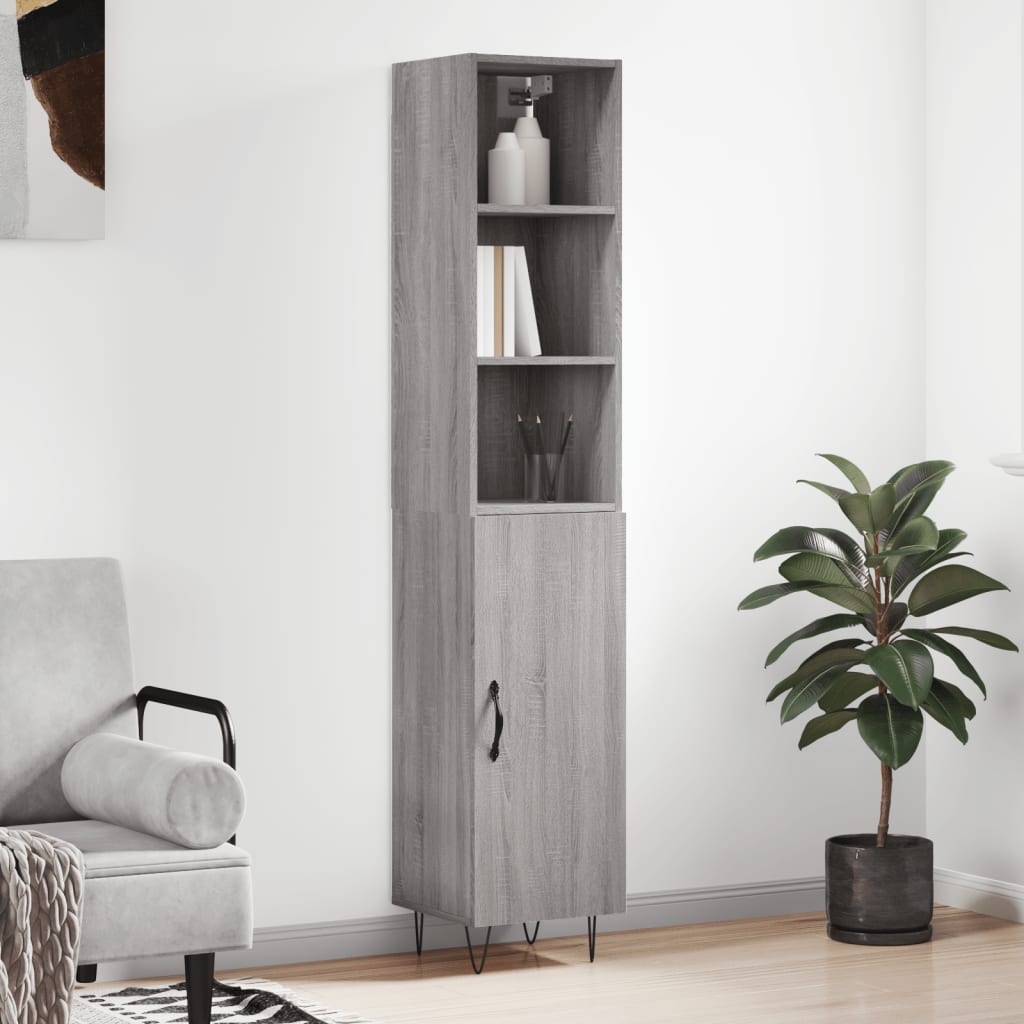 Μπουφές Sonoma Γκρι 34,5 x 34 x 180 εκ. από Επεξεργασμένο Ξύλο