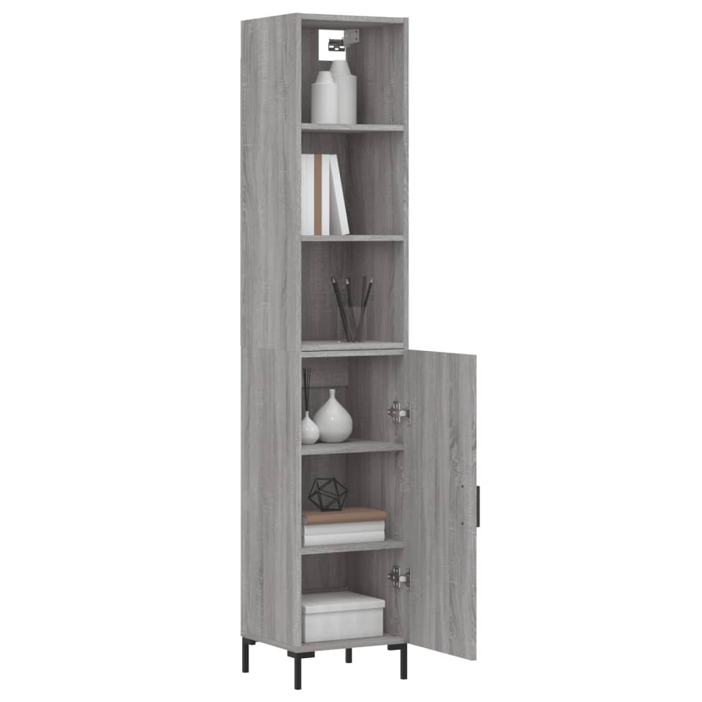 Μπουφές Sonoma Γκρι 34,5 x 34 x 180 εκ. από Επεξεργασμένο Ξύλο
