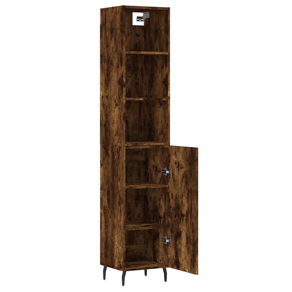 Ντουλάπι Καπνιστή δρυς 34,5x34x180 εκ. από Επεξεργασμένο Ξύλο