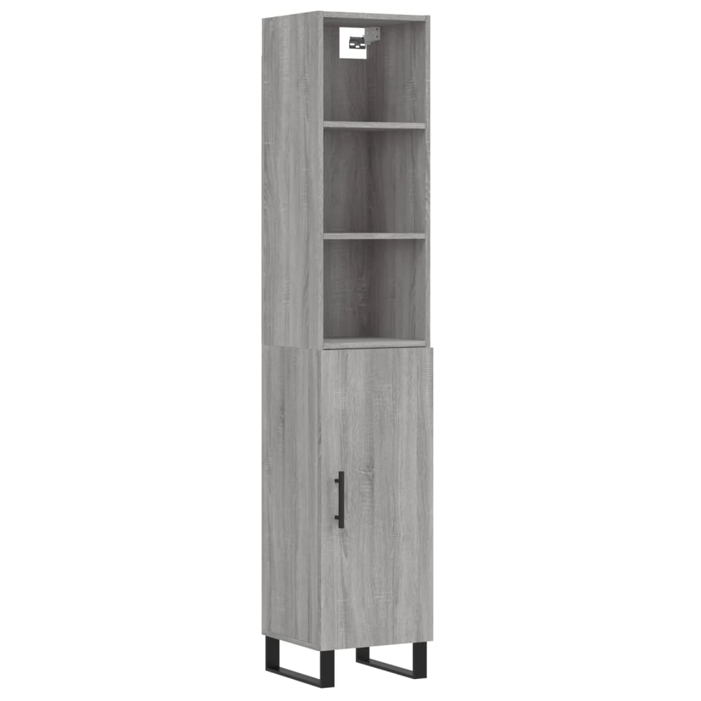 Μπουφές Sonoma Γκρι 34,5 x 34 x 180 εκ. από Επεξεργασμένο Ξύλο