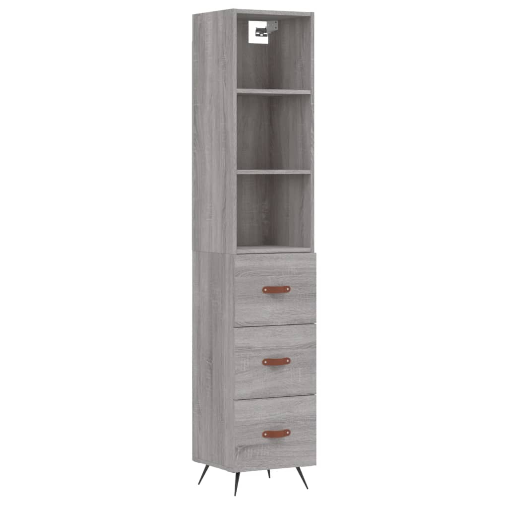 Μπουφές Sonoma Γκρι 34,5 x 34 x 180 εκ. από Επεξεργασμένο Ξύλο