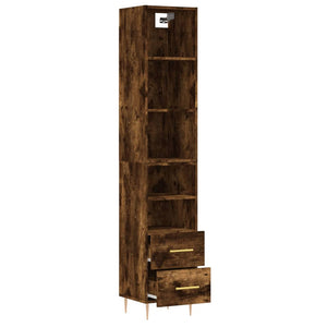 Ντουλάπι Καπνιστή δρυς 34,5x34x180 εκ. από Επεξεργασμένο Ξύλο