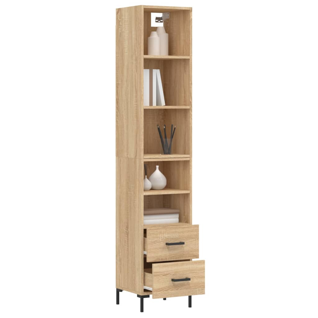 Μπουφές Sonoma δρυς 34,5 x 34 x 180 εκ. από Επεξεργασμένο Ξύλο - Pakobazaar