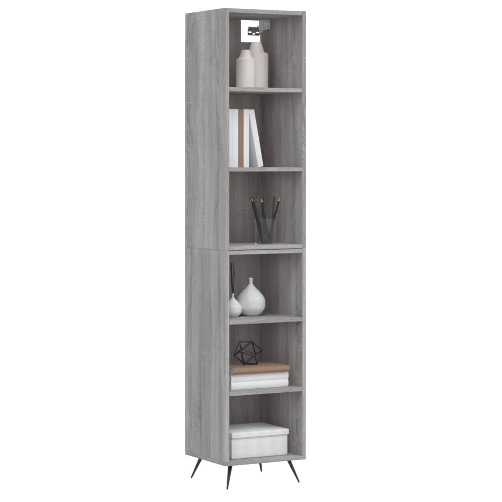 Ντουλάπι Γκρι sonoma 34,5 x 32,5 x 180 εκ. Επεξεργασμένο ξύλο - Pakobazaar