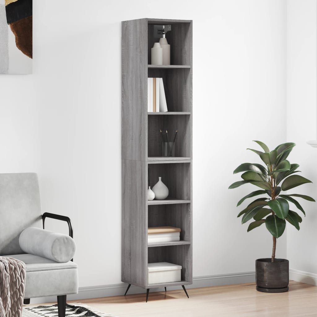 Ντουλάπι Γκρι sonoma 34,5 x 32,5 x 180 εκ. Επεξεργασμένο ξύλο - Pakobazaar