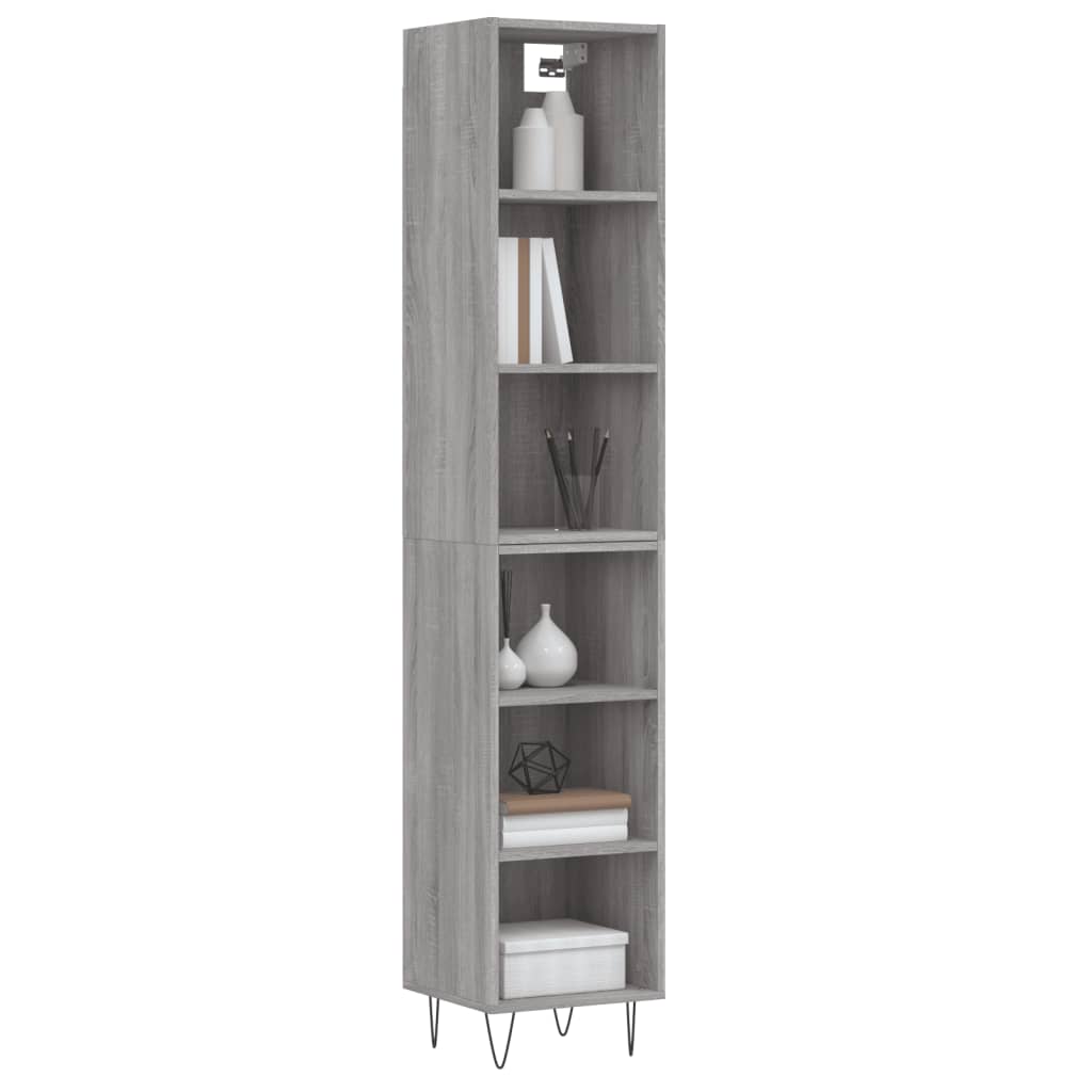 Ντουλάπι Γκρι sonoma 34,5 x 32,5 x 180 εκ. Επεξεργασμένο ξύλο