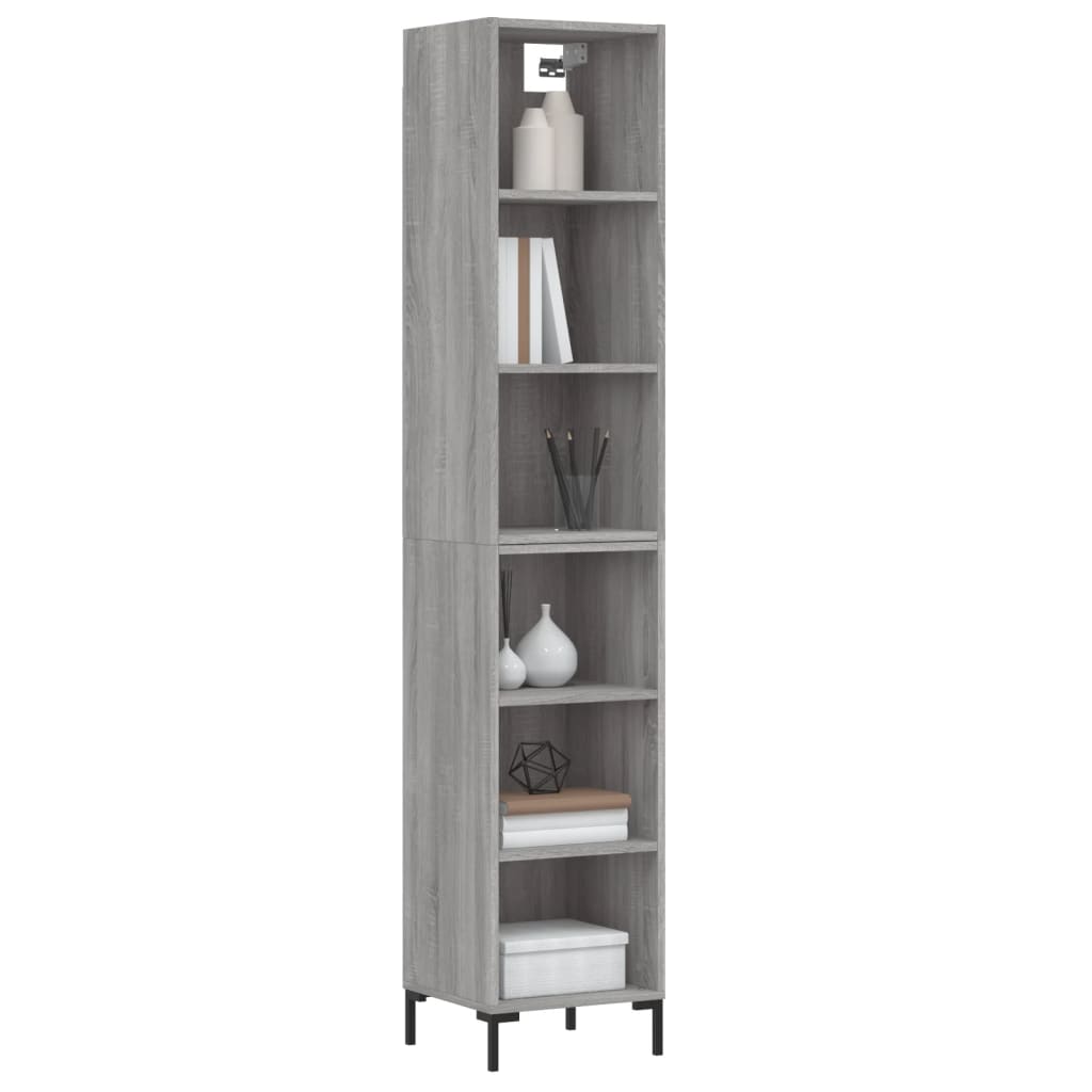 Ντουλάπι Γκρι sonoma 34,5 x 32,5 x 180 εκ. Επεξεργασμένο ξύλο