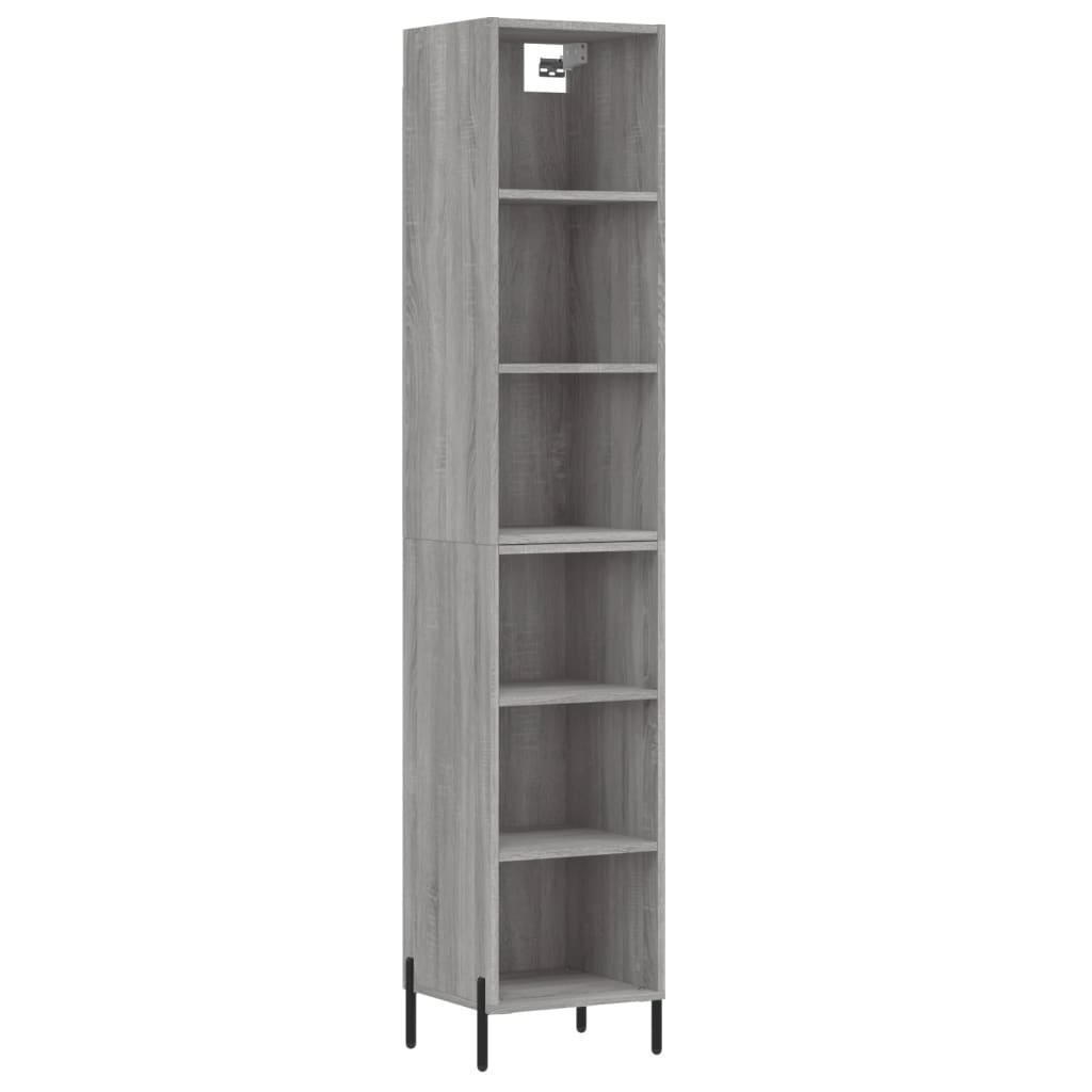 Ντουλάπι Γκρι sonoma 34,5 x 32,5 x 180 εκ. Επεξεργασμένο ξύλο - Pakobazaar