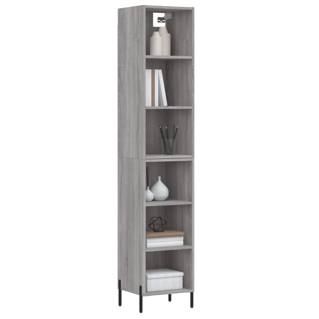 Ντουλάπι Γκρι sonoma 34,5 x 32,5 x 180 εκ. Επεξεργασμένο ξύλο - Pakobazaar