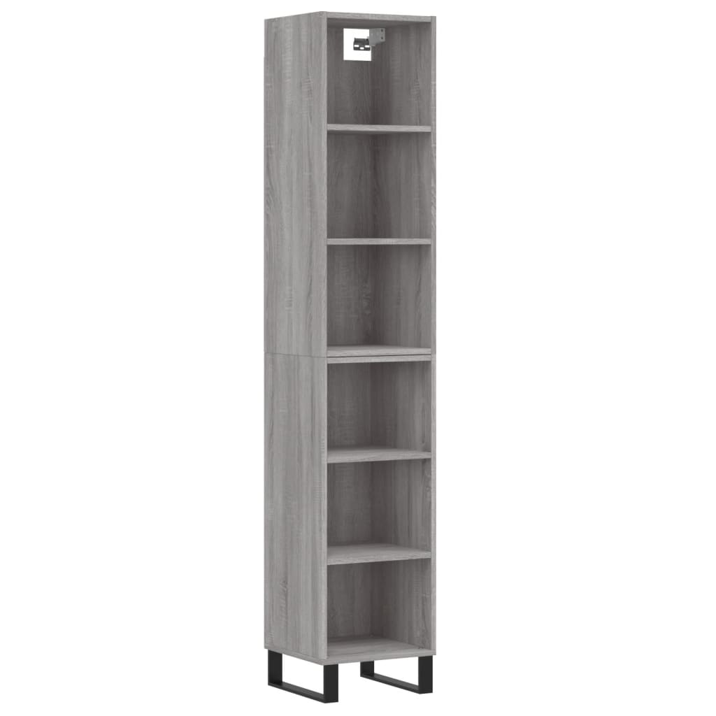 Ντουλάπι Γκρι sonoma 34,5 x 32,5 x 180 εκ. Επεξεργασμένο ξύλο