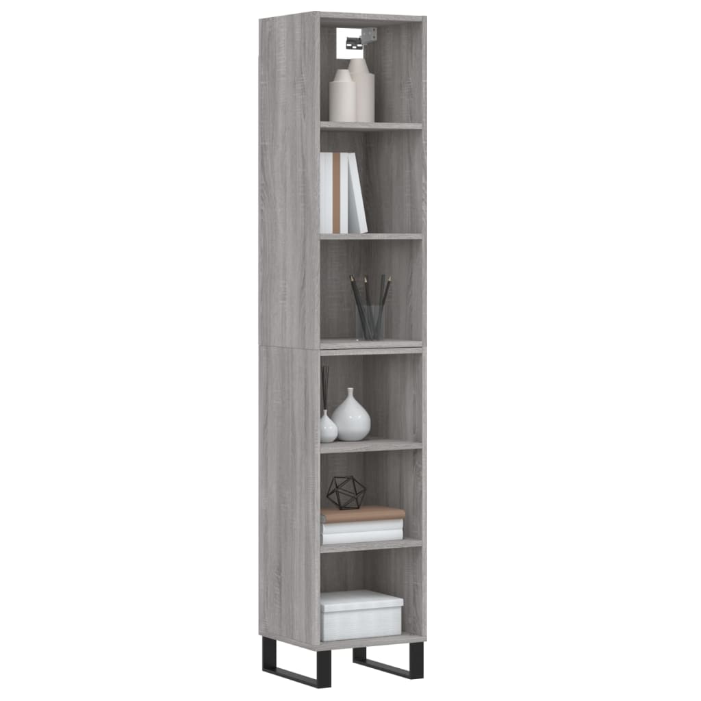 Ντουλάπι Γκρι sonoma 34,5 x 32,5 x 180 εκ. Επεξεργασμένο ξύλο