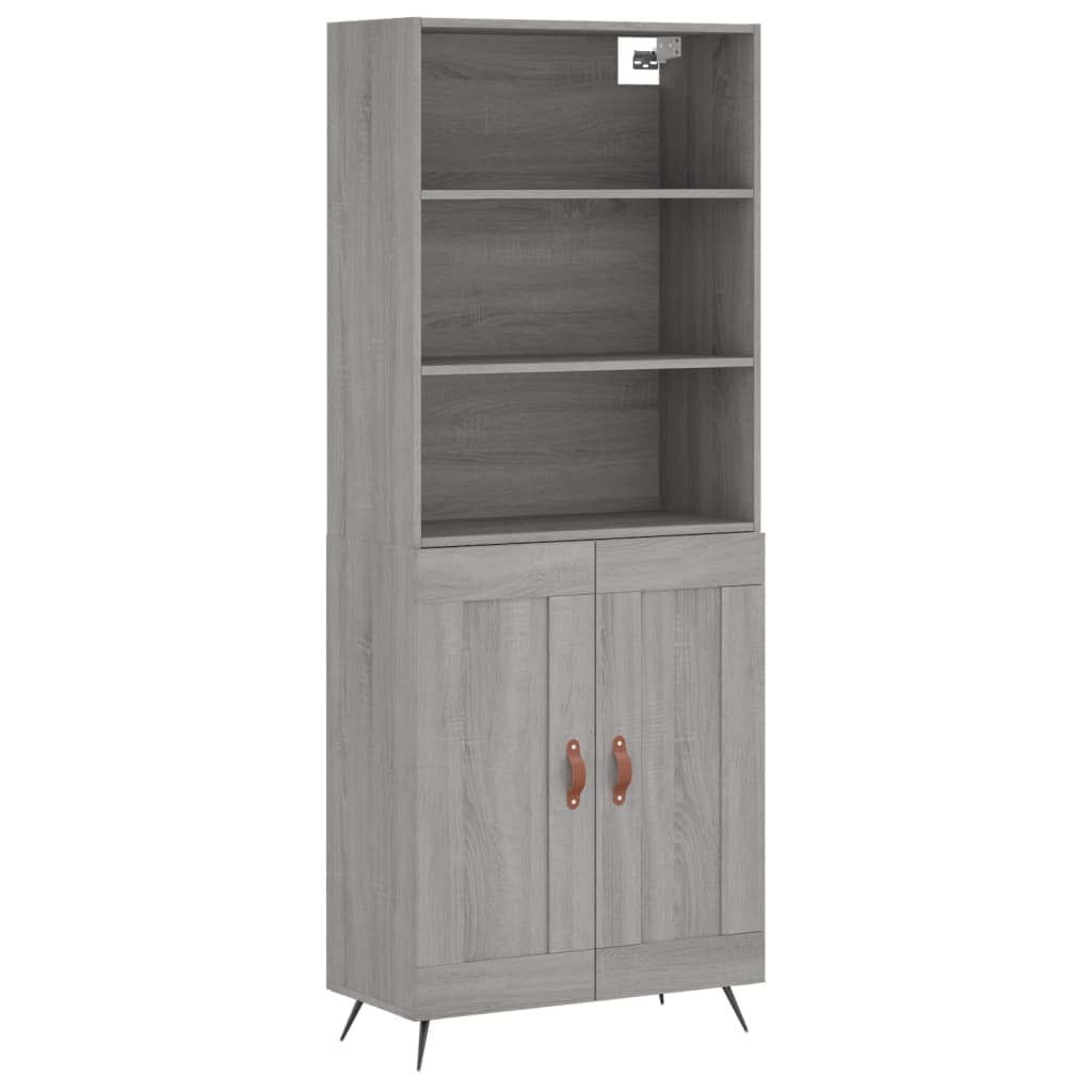 Ντουλάπι Γκρι Sonoma 69,5 x 34 x 180 εκ. Επεξεργασμένο Ξύλο