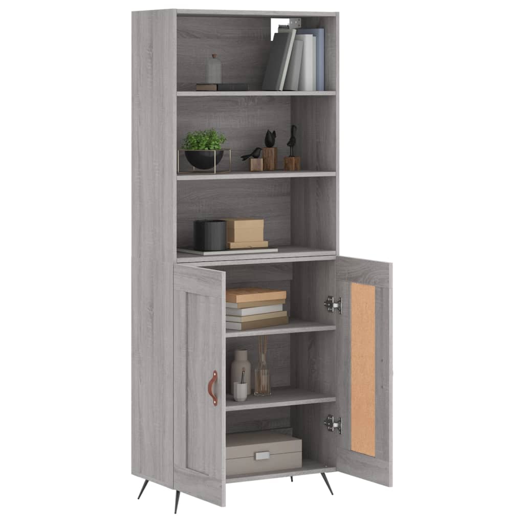 Ντουλάπι Γκρι Sonoma 69,5 x 34 x 180 εκ. Επεξεργασμένο Ξύλο