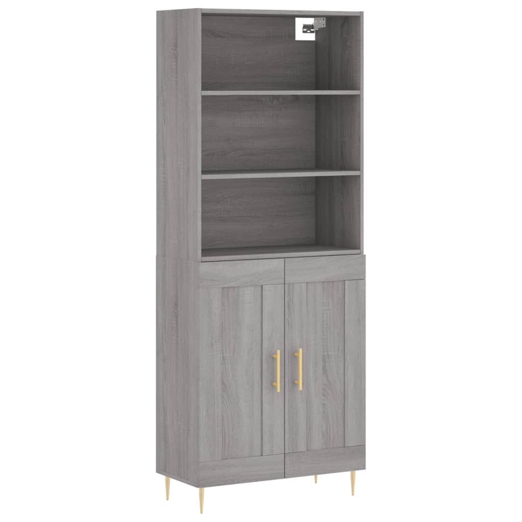 Ντουλάπι Γκρι Sonoma 69,5 x 34 x 180 εκ. Επεξεργασμένο Ξύλο
