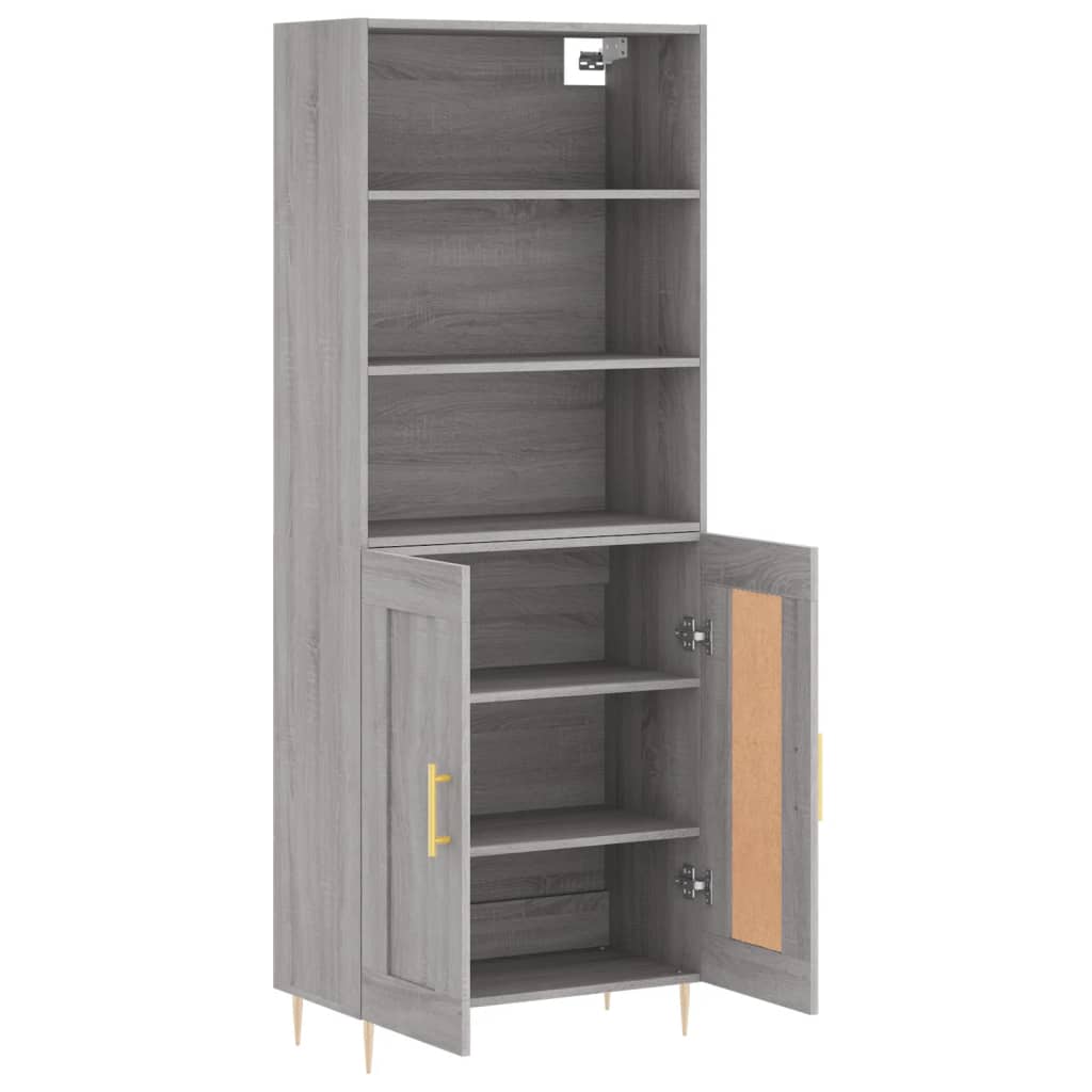 Ντουλάπι Γκρι Sonoma 69,5 x 34 x 180 εκ. Επεξεργασμένο Ξύλο
