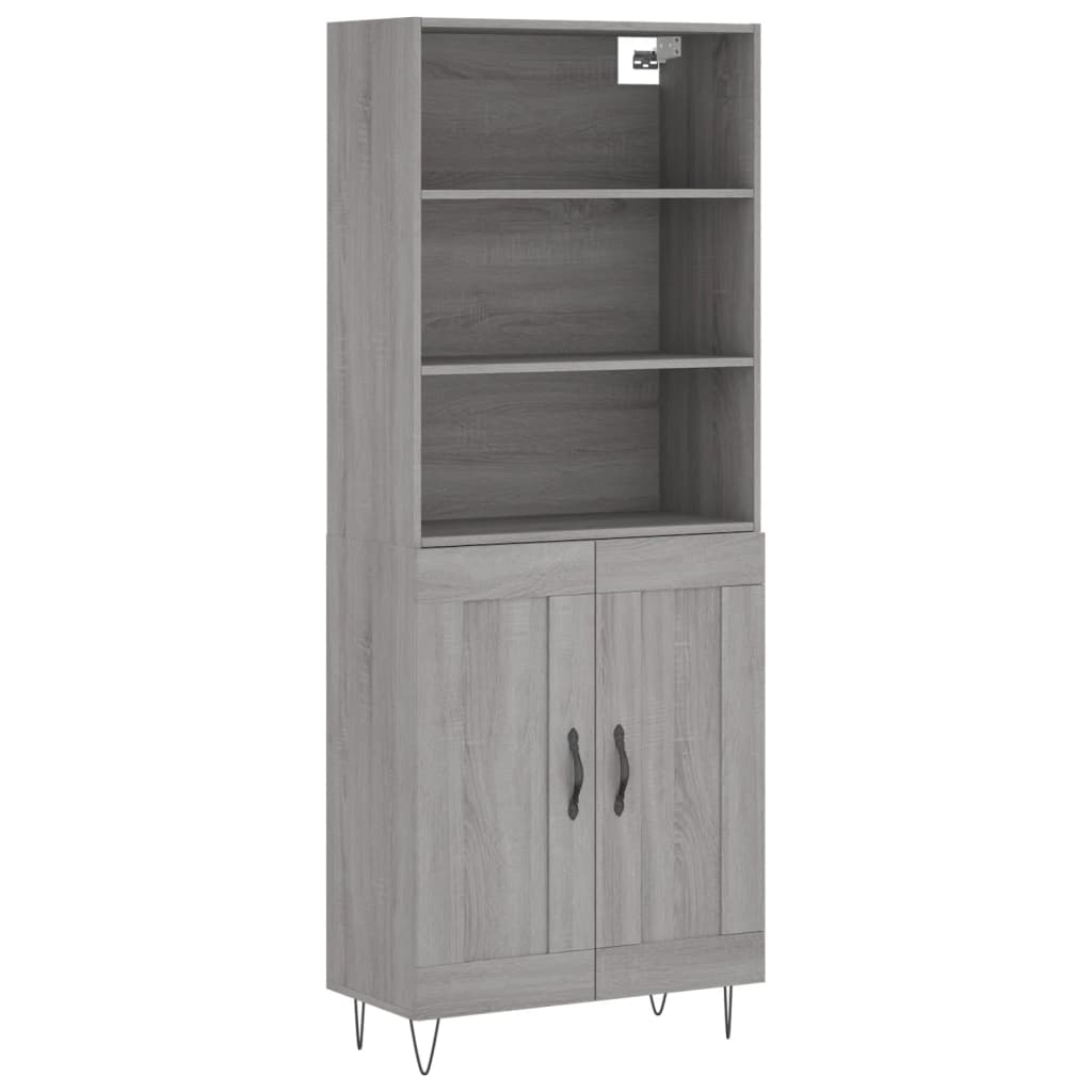 Ντουλάπι Γκρι Sonoma 69,5 x 34 x 180 εκ. Επεξεργασμένο Ξύλο