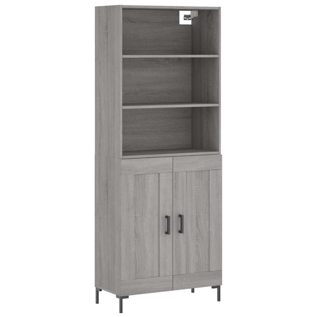 Ντουλάπι Γκρι Sonoma 69,5 x 34 x 180 εκ. Επεξεργασμένο Ξύλο