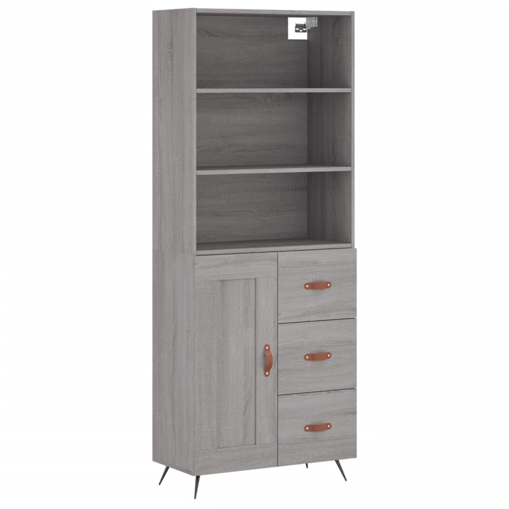 Ντουλάπι Γκρι Sonoma 69,5 x 34 x 180 εκ. Επεξεργασμένο Ξύλο - Pakobazaar