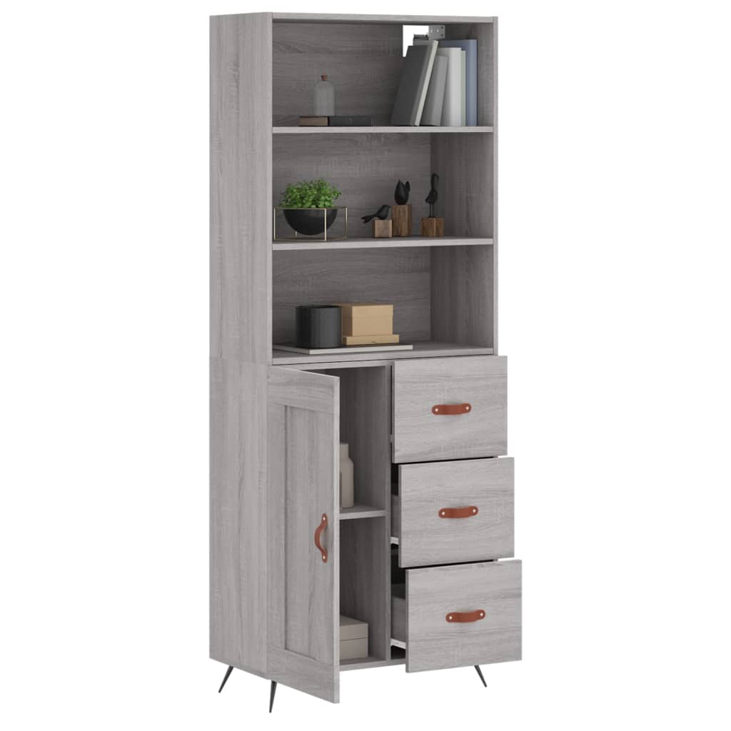 Ντουλάπι Γκρι Sonoma 69,5 x 34 x 180 εκ. Επεξεργασμένο Ξύλο - Pakobazaar