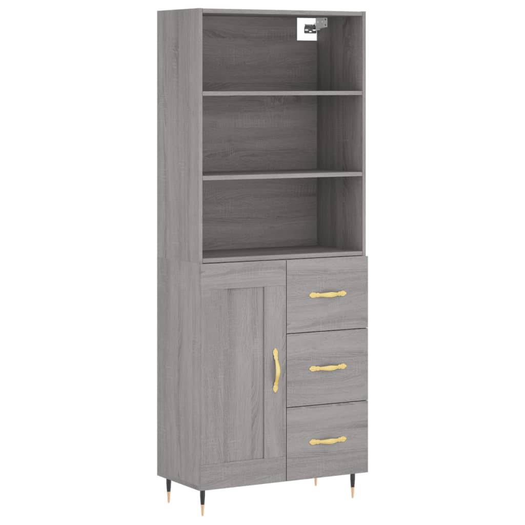 Ντουλάπι Γκρι Sonoma 69,5 x 34 x 180 εκ. Επεξεργασμένο Ξύλο