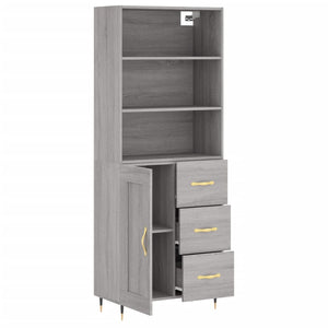Ντουλάπι Γκρι Sonoma 69,5 x 34 x 180 εκ. Επεξεργασμένο Ξύλο
