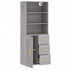 Ντουλάπι Γκρι Sonoma 69,5 x 34 x 180 εκ. Επεξεργασμένο Ξύλο