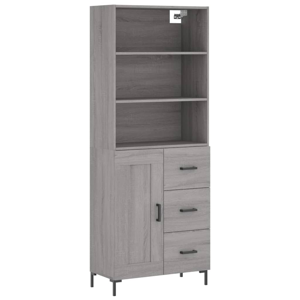 Ντουλάπι Γκρι Sonoma 69,5 x 34 x 180 εκ. Επεξεργασμένο Ξύλο