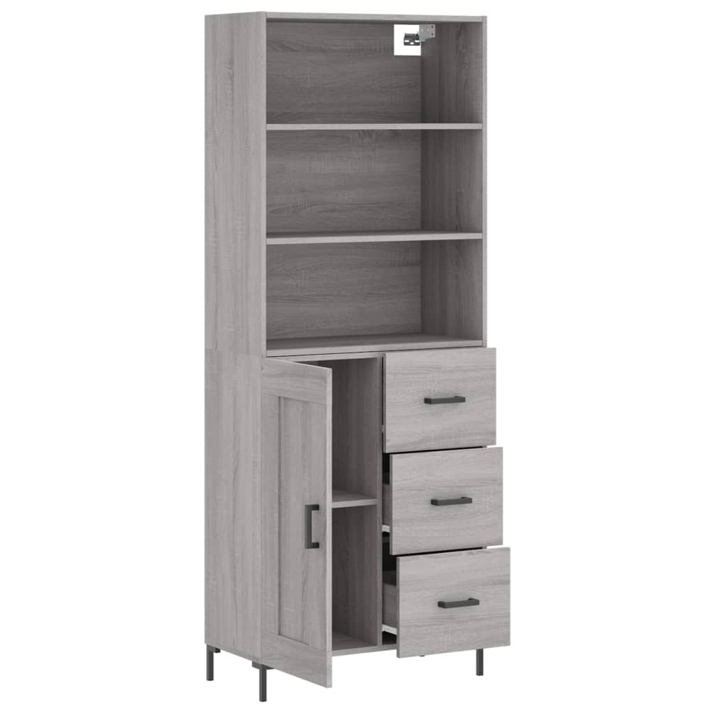 Ντουλάπι Γκρι Sonoma 69,5 x 34 x 180 εκ. Επεξεργασμένο Ξύλο