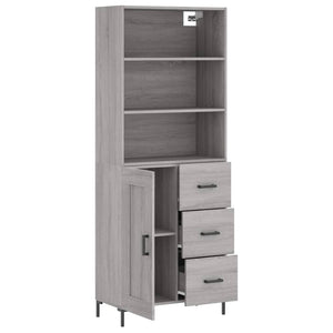 Ντουλάπι Γκρι Sonoma 69,5 x 34 x 180 εκ. Επεξεργασμένο Ξύλο