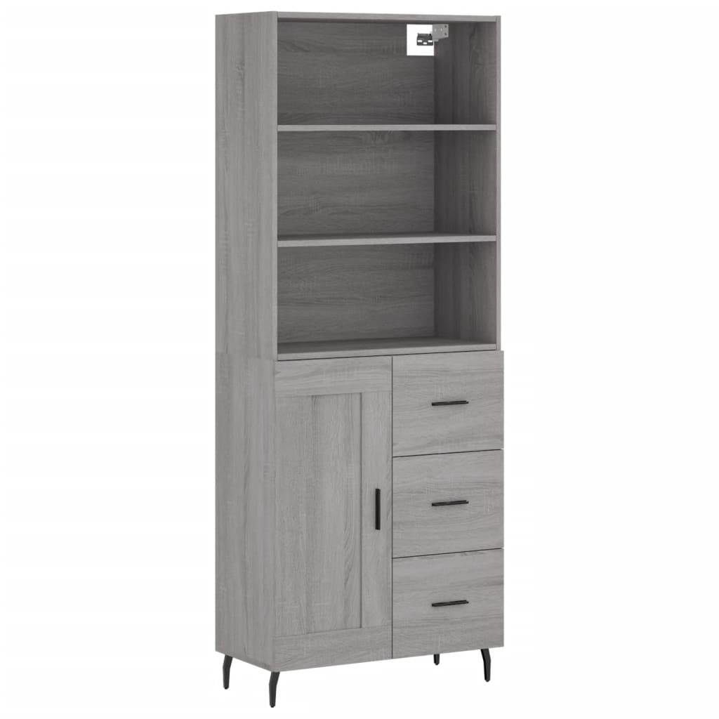 Ντουλάπι Γκρι Sonoma 69,5 x 34 x 180 εκ. Επεξεργασμένο Ξύλο