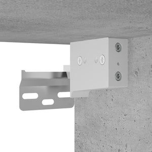 Ντουλάπι Γκρι Σκυροδέματος 69,5x34x180 εκ. Επεξεργασμένο Ξύλο