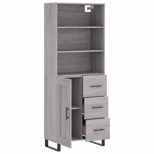 Ντουλάπι Γκρι Sonoma 69,5 x 34 x 180 εκ. Επεξεργασμένο Ξύλο - Pakobazaar