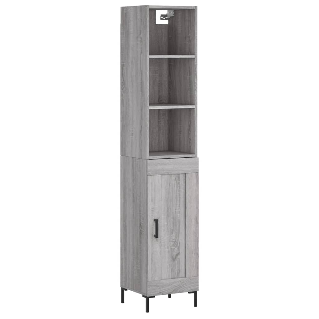 Μπουφές Sonoma Γκρι 34,5 x 34 x 180 εκ. από Επεξεργασμένο Ξύλο