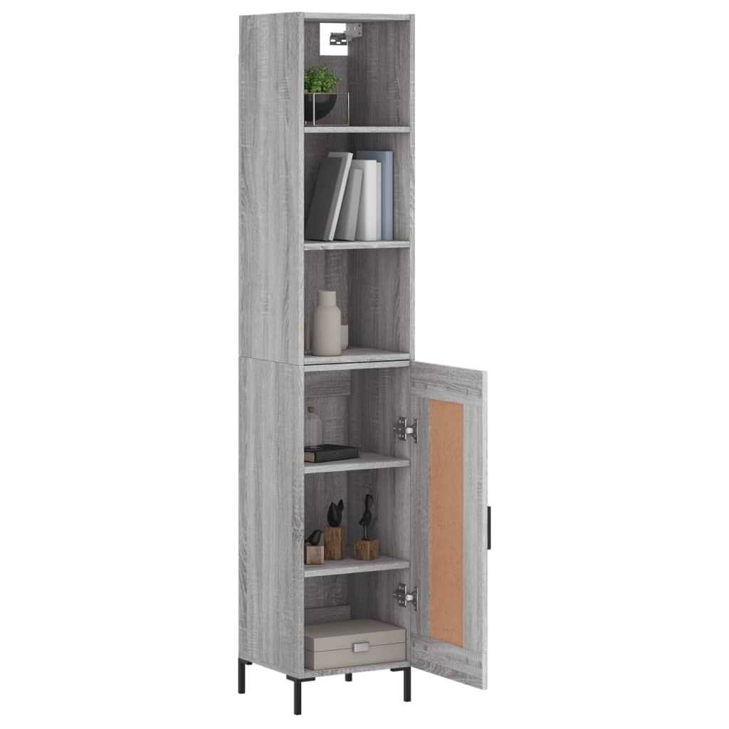 Μπουφές Sonoma Γκρι 34,5 x 34 x 180 εκ. από Επεξεργασμένο Ξύλο