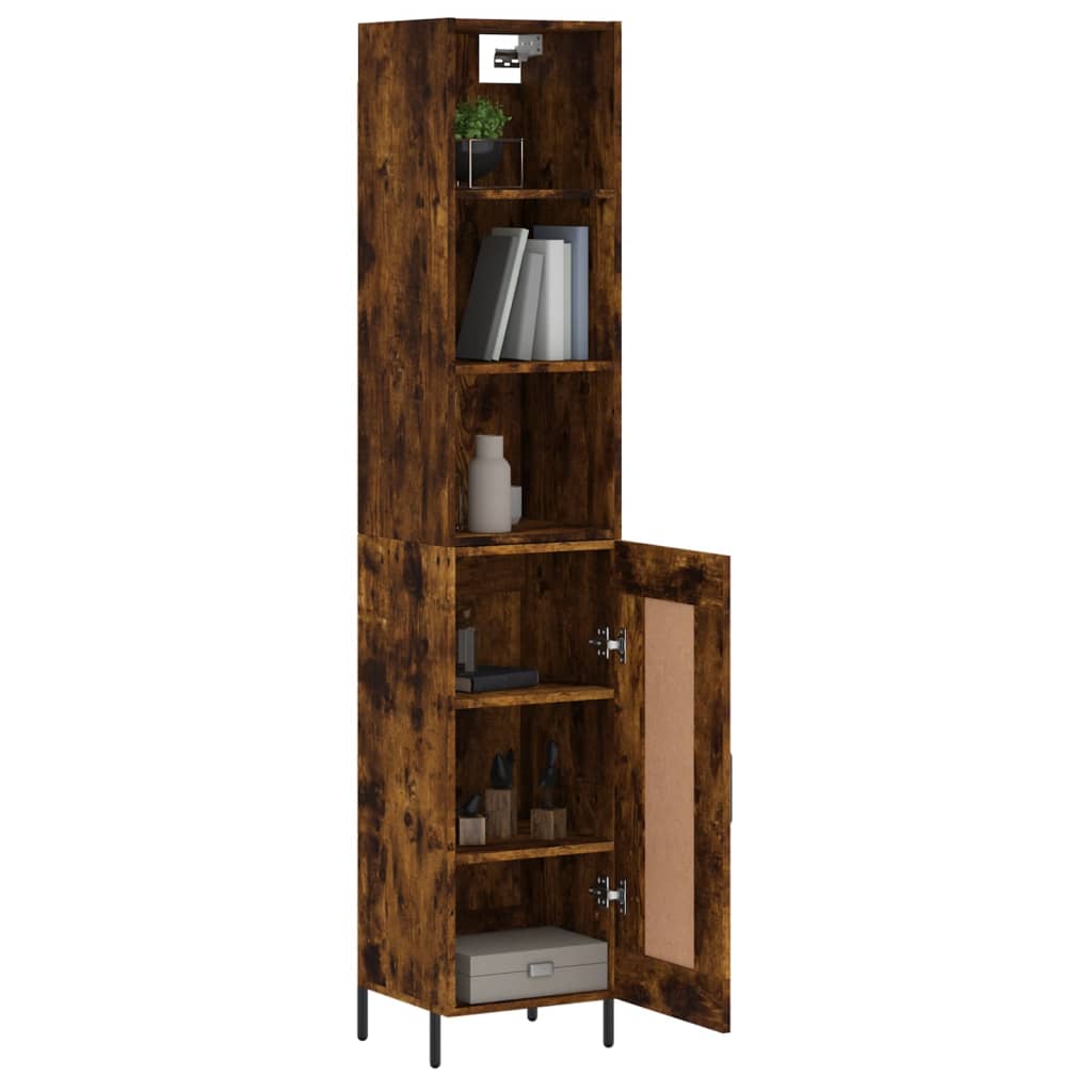 Ντουλάπι Καπνιστή δρυς 34,5x34x180 εκ. από Επεξεργασμένο Ξύλο