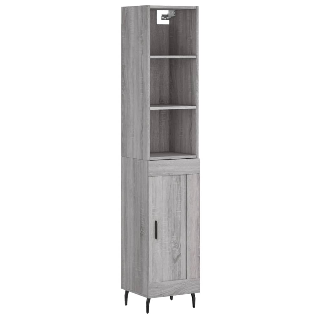 Μπουφές Sonoma Γκρι 34,5 x 34 x 180 εκ. από Επεξεργασμένο Ξύλο